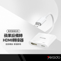 yesido HM06 蘋果轉HDMI轉接器 iphone同屏線 ipad音視屏同步電視螢幕 升級版芯片即插即用 追劇遊戲投影轉接器