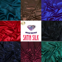SATIN SILK PREMIUM Lebar besar, cocok buat dress atasan gamis tunik rok dll..! harga etalse perseten