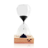 60秒磁力磁鐵沙漏計時器創意擺件時間玻璃沙漏家居裝飾品生日禮物