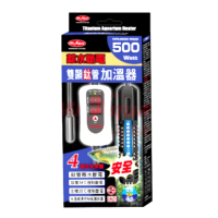 【MR.AQUA 水族先生】500W 雙螢幕鈦管加溫器/雙顯示控溫加熱棒/離水斷電(魚缸溫度控制209500)