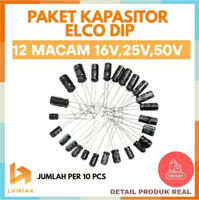Elco original Set Kapasitor Elektrolit Electrolytic Capacitor 12 nilai 10pcs Elco DIP