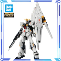 RG 32 1/144 RX-93 NU V GUNDAM Bandai Original Assembly Action Figure Model Toys Collectible Anime Ornaments Boy For Kids