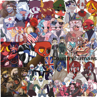 Nhãn dán nhân vật quốc gia countryhumans Sứ Nga Wuchang Mỹ Anh Pháp ch Sổ tay trang trí ngoại vi vỏ