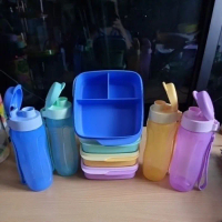 X☎T3 Tupperware Paket Lolly Tup Dan Eco Bottle 500Ml 2Pcs I»E9