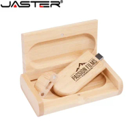 JASTER USB Flash Drive TYPE-C 2 in 1 Memory Stick 2.0 Wooden/Bamboo Pendrive 4GB 8GB 16GB 32GB 64GB 128GB Free Logo Wedding Gift