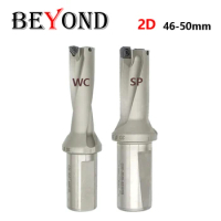 BEYOND 2D 46 47 48 49 50 mm U Drill SPMG140512 WCMT080412 Inserts Lathe Water Spray Violent Drilling SP Flat Bottom WC CNC Bit