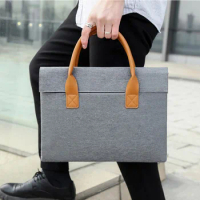 Fabric Laptop Briefcase Tablet PC Bag Business Notebook Handbag for Macbook Chromebook Galaxy Dell Lenovo HP