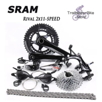 SRAM Rival 2x11-Speed Flat handlebar road bicycle Bike groupset 52-36T Crankset Rim Brake Calipers Mechanical Derailleur Kit