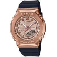 【CASIO 卡西歐】G-SHOCK WOMEN 八角形錶殼 玫瑰金 雙顯腕錶 禮物推薦 畢業禮物(GM-S2100PG-1A4)