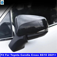 ABS Car Door Side Wing Rearview Mirror Case Side Mirror Chrome Cover Stickers Fit For Toyota Corolla Cross XG10 2021 2022 2023
