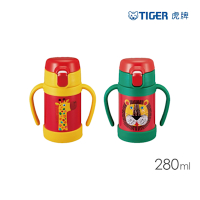 TIGER虎牌 不鏽鋼兒童水壺_手提附吸管學習水杯280ml(MCK-A280)