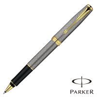 PARKER 派克 SONNET 商籟 尊貴系列 純銀格金夾 鋼珠筆