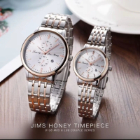 JIMS HONEY JAM TANGAN PRIA & WANITA JT 8138 Stainless Watches Couple