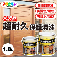 【日本Asahipen】油性超耐久室外防變色防腐清漆 1.8L