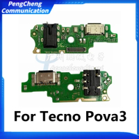 10pcs For Tecno Pova3 Charging board Charging flex Charger flex mobile phone Parts Flex Cable