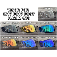 VISOR HELMET, STOK SEDIA ADA, Untuk C70, IS17, HJ20M, FG17, FGST, Warna Pelangi, Lutsinar, REVO Mera