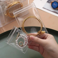 Thickened PVC Transparent Jewelry Storage Bag Sealed Earring Jewelry Bag Anti-Oxidation Self-Sealing