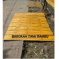 PREMIUM Kirai bambu pernis atau plitur warna kuning tirai bambu