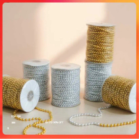 5 METER PAREL LADA 3.5.6mm  - Parel Lada - Rantai Lada - Mutiara renteng emas perak aksesoris mahar 