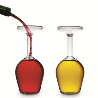 Creative upside down goblet wine cup funny party gluny wedding flutes สูง borosilicate แก้วกลับหัวไว