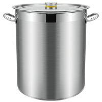 湯桶 加厚復底不鏽鋼湯桶商用帶蓋大容量家用電磁爐專用復合底湯鍋鹵桶
