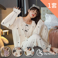【Kosmiya】1套 法式香甜棉質睡衣居家服(多款/長袖睡衣/女睡衣/兩件式睡衣/棉質睡衣)
