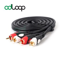 ODLOOP RCA Cable 2RCA to 2 RCA Male to Male Audio Cable Gold-Plated RCA Audio Cable for DVD TV Amplifier CD Soundbox