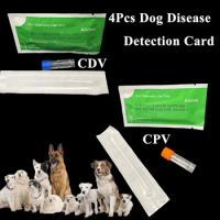 4PCS Canine CDV CPV Ag Distemper Parvovirus Test Paper Kit One Step Raid Strip Card Pet Dog Home Clinic Health Detection