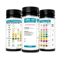 100 Strips URS-10T Urinalysis Reagent Strips 10 Parameters Urine Test Strip Leukocytes, Nitrite, Urobilinogen, Protein, pH