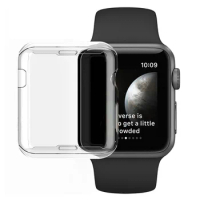 Series 5 Protection Case Clear Crystal Silicone Cover for Apple Watch Series 2 3 Screen Protector Transparent fundas Coque 41mm