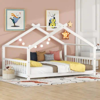 Children's Bed Frame, Headboard &amp; Footboard for Boys Girls, Children's Bed Frame