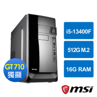 微星H610平台[星川俠士]i5-13400F/16G/GT710/512G_M2