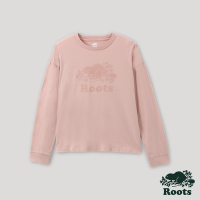 Roots 女裝- 經典海狸LOGO長袖 T 恤-粉色