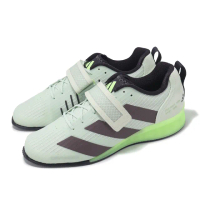 【adidas 愛迪達】舉重鞋 Adipower Weightlifting III 男鞋 綠黑 魔鬼氈 支撐 穩定 訓練鞋(IF0530)