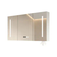 Solid wood separate intelligent bathroom mirror cabinet wall mounted bathroom mirror box, bathroom mirror belt storage integrate