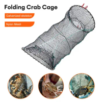 Crab Crayfish Lobster Catcher Pot Trap Fishing Net Eel Prawn Shrimp Live Bait Eel Crab Lobster Minnows Crawfish Net 2 Size