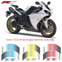 New high quality 12 Pcs Fit Motorcycle Wheel Sticker stripe Reflective Rim For Yamaha YZF R1