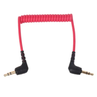 3.5mm TRS Male to Male Coiled Mic Cord Connection Line for Rode SC2