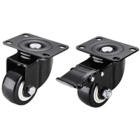 Swivel Caster Universal Soft Rubber Wheel 1.5 inches For Platform Trolley Chair Accessory 4Pcs Furniture Caster Household