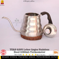 Kettle Kopi Leher Angsa+Termometer Stainless Steel - Teko Kopi - V60