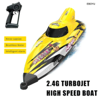 EBOYU TX749 RC Boat 2.4G Brushless Motor Jet Speedboat Capsized Reset Waterproof Proportional Control Ship High Speed 25km/h