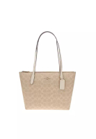 COACH Fiona 24 女士單肩包沙黃色拼粉筆白色CBT18