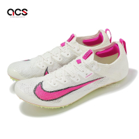 Nike 田徑釘鞋 Zoom Superfly Elite 2 男鞋 米白 粉紅 競速 短距離 CD4382-101