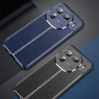 For IQOO 12 Case For IQOO 12 Cover Shockproof TPU Soft Leather Style Phone Coque Fundas Bumper For IQOO 12