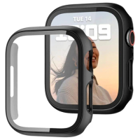 Tempered Glass+cover For Apple Watch Ultra 49mm Screen Protector Case iWatch series 9 8 7 SE 6 5 45mm 41mm 44mm 40mm 42mm 38mm