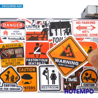 20/30/50PCS Warning Stickers Danger Caution Working Class Decals for Helmet Car Motorcycle Bike Luggage Laptop Phone Sticker Toy