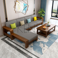 沙發 沙發椅 加工定制實木沙發組合小戶型中式客廳木質沙發冬夏兩用儲物家具