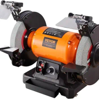 VEVOR Bench Grinder, 8 inch Variable Speed Bench Grinder with 5.0A Brushless Motor 1800-3795 RPM, Table Grinder with Cast-alumin
