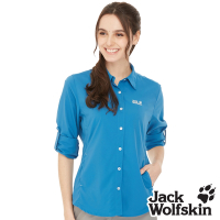 【Jack wolfskin 飛狼】女 透氣抗UV長袖襯衫『藍』