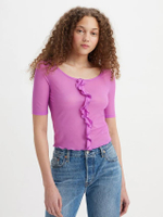 เสื้อผู้หญิง Mercury Mesh Top สี Iris Orchid